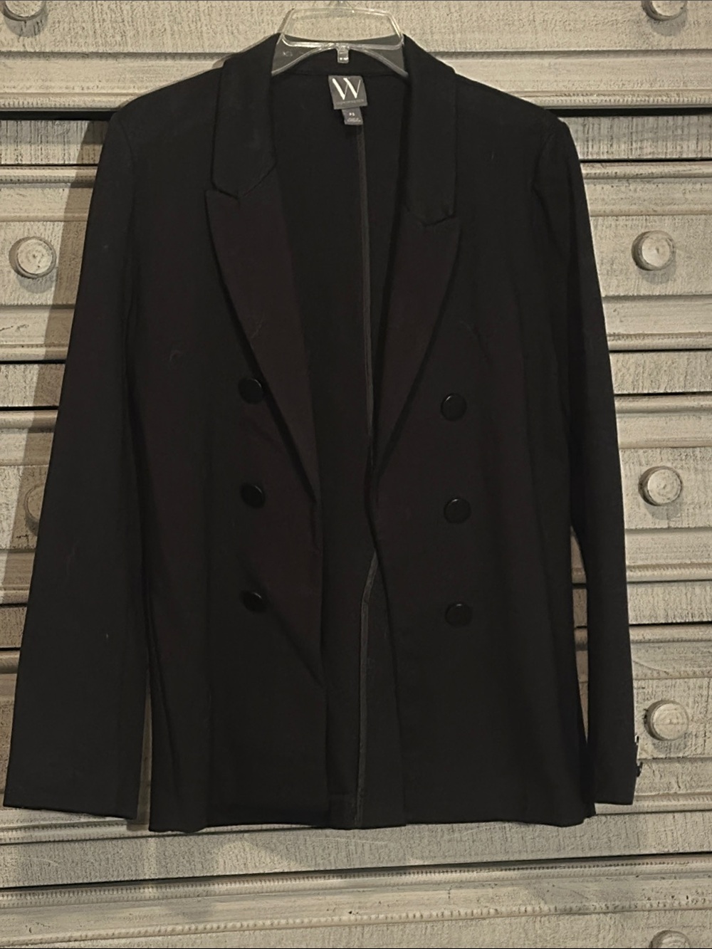 W by Worth Black Double-Breasted Jacket
